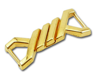 B-IB-0601 0500 Gold Metal Interlocking Buckle